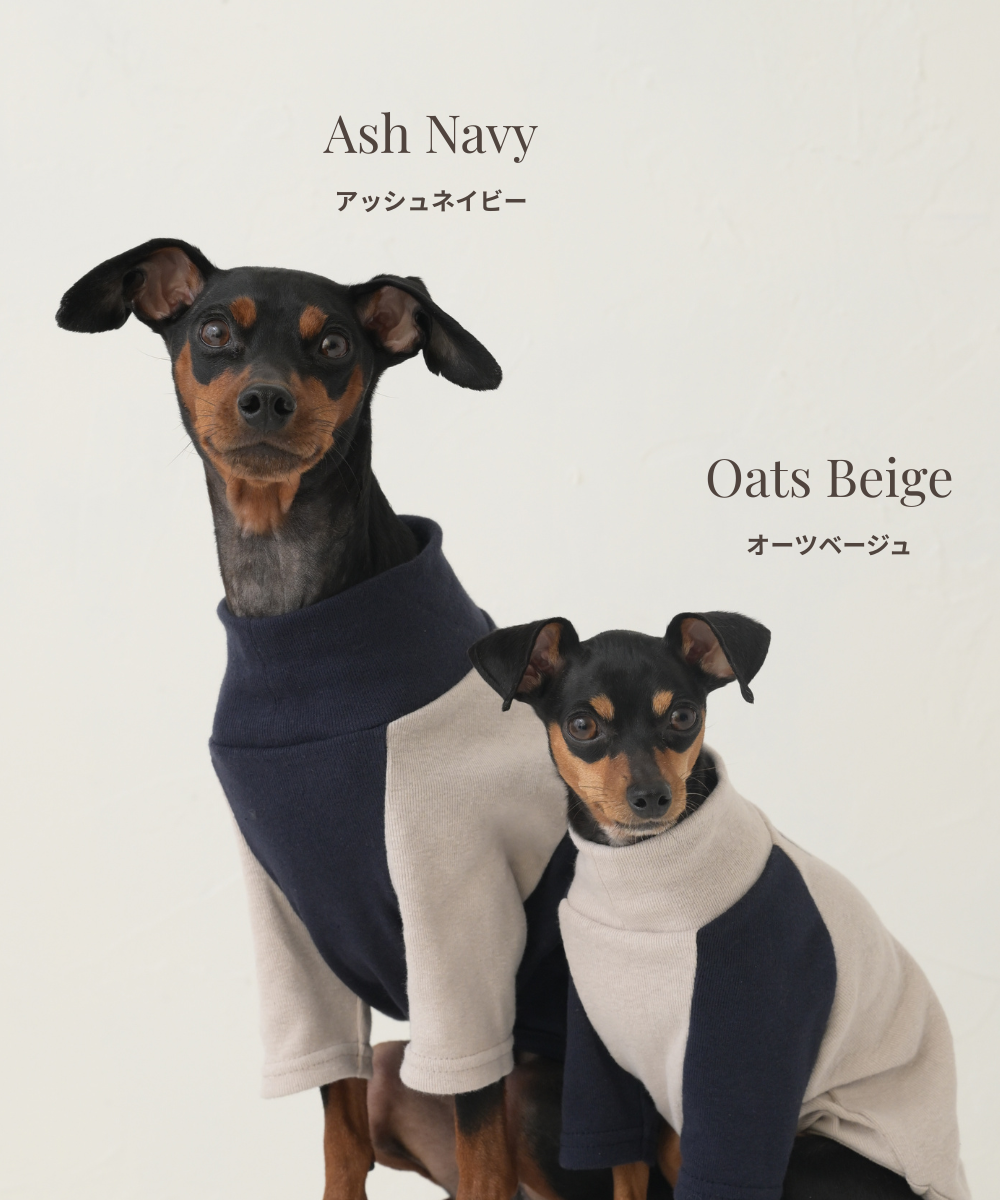 【Link Collection】Bicolor High-Neck Top バイカラーハイネックトップス(3color)