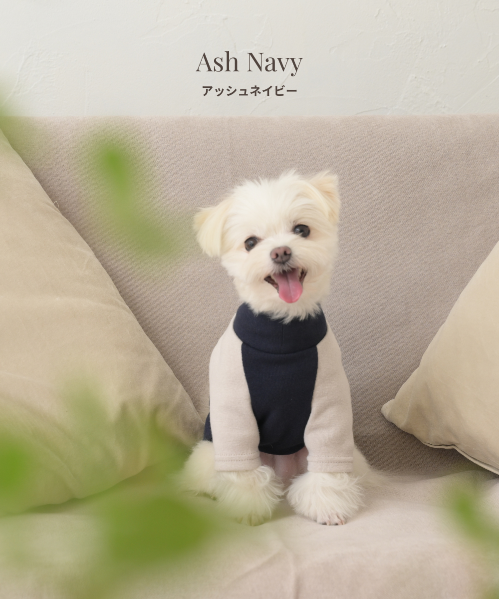 【極美品✨】martinique ふわふわ　ボートネックプルオーバー　ブラウン 先行予約]【Link Collection】Bicolor High-Neck Top バイカラー