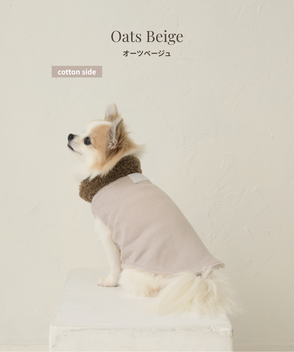 【Link Collection】Eco-Fur Reversible Vest　エコファーリバーシブルベスト（３color）