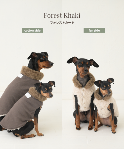 【Link Collection】Eco-Fur Reversible Vest　エコファーリバーシブルベスト（３color）