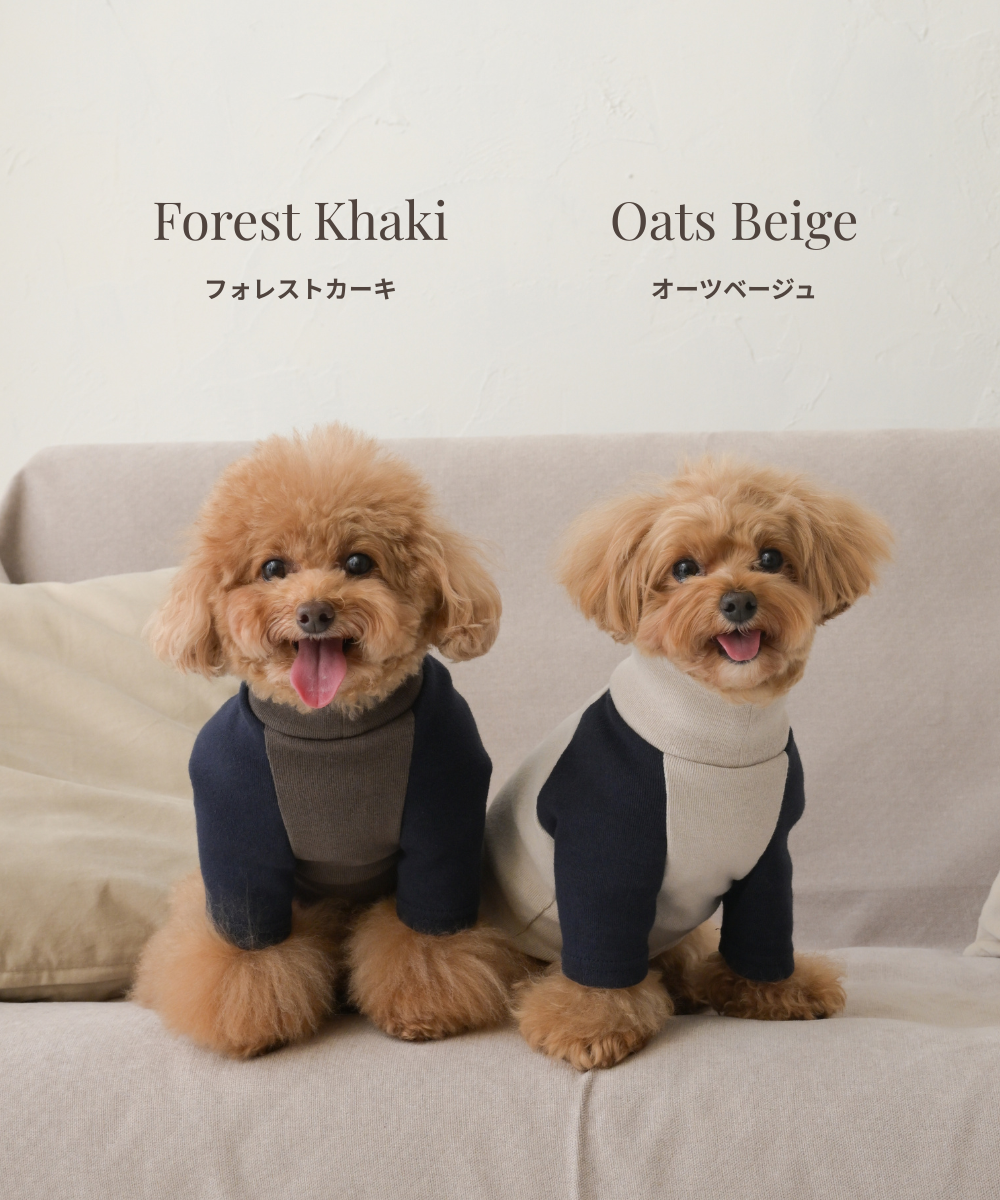 【Link Collection】Bicolor High-Neck Top　バイカラーハイネックトップス（３color）