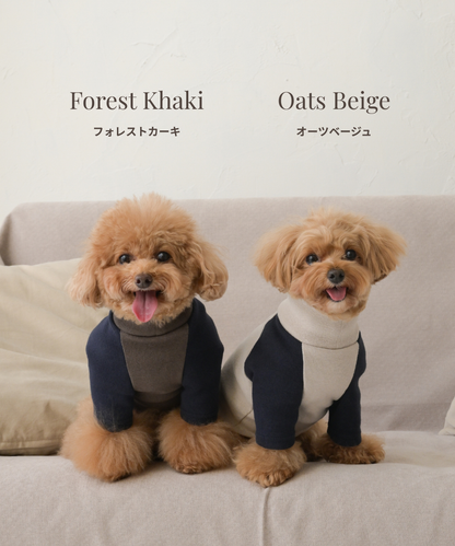 【Link Collection】Bicolor High-Neck Top　バイカラーハイネックトップス（３color）